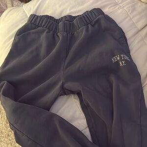 Blue new york brandy melville sweatpants